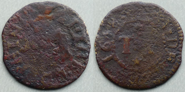 Deal, T F AT THE DOLPHINE 1658 farthing